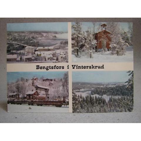 Vintervyer Bengtsfors Dalsland Oskrivet äldre vykort