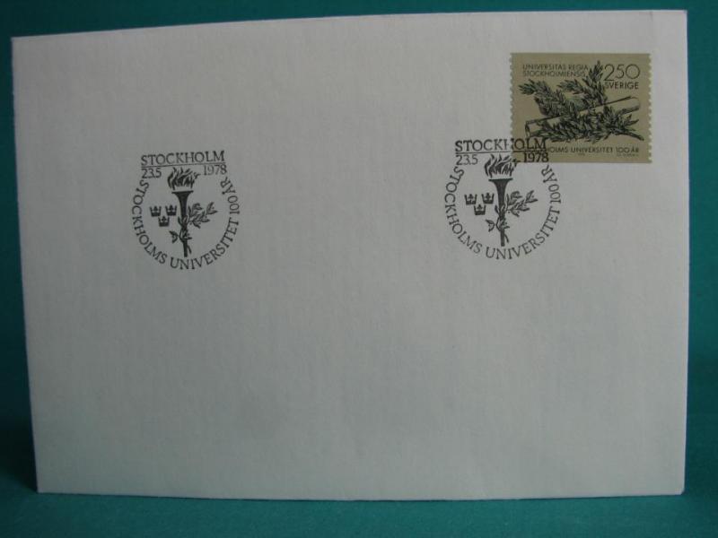 Stockholms universitet 100 år  23/5  1978 - FDC med Fina stämplade frimärken