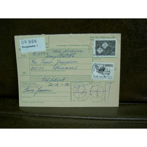 Paketavi med stämplade frimärken - 1972 - Kungsbacka 1 - Hammarö