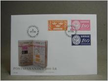 FDC Vinjett - Postsparandet 100 år 1984-02-09 / med fina stämplar