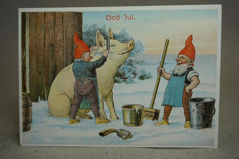 Julkort från 1910 talet tryckt 1977