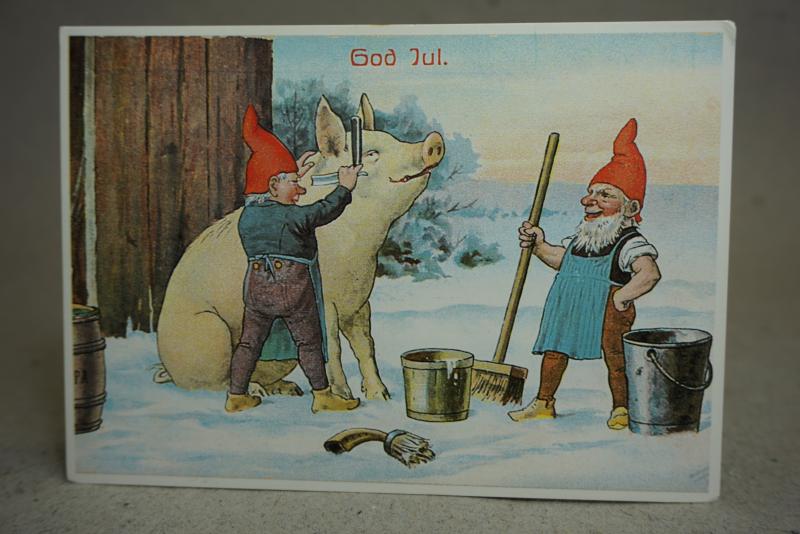 Julkort från 1910 talet tryckt 1977