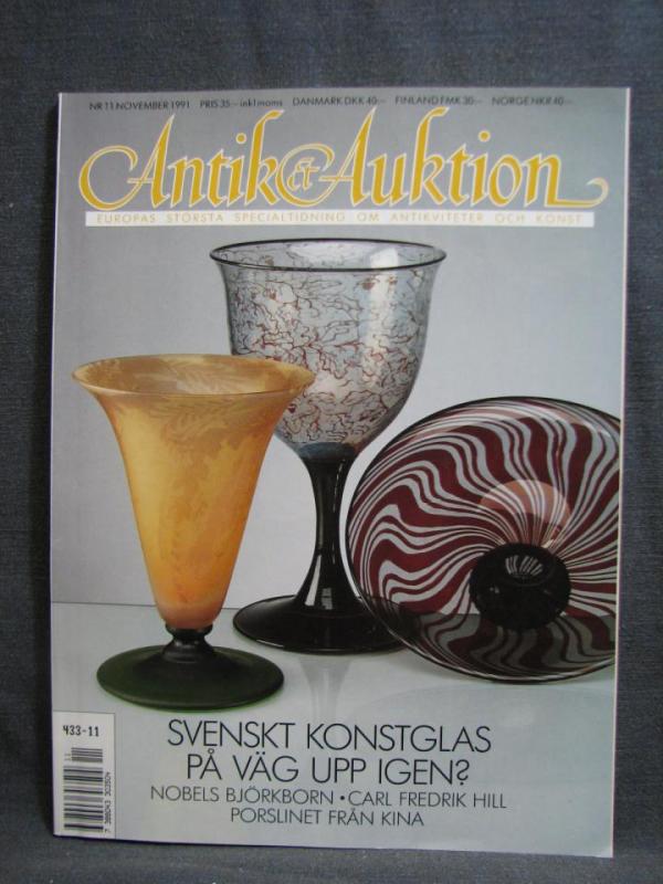 Antik & Auktion Nr. 11 November 1991 / Med olika intressanta artiklar och bilder