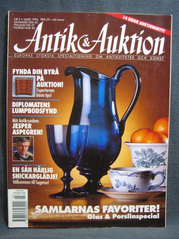 Antik & Auktion Nr. 3 Mars 1996 / Med olika intressanta artiklar och bilder