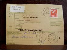 Frimärken på adresskort - stämplat 1962 - Malmö 15 - Nilsby