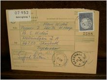 Paketavi med stämplade frimärken - 1972 - Helsingborg 1 till Skoghall