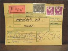 Frimärke på adresskort - stämplat 1965 - Göteborg 4 - Karlstad