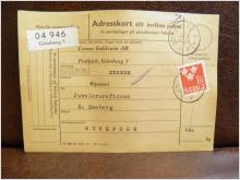 Frimärken på adresskort - stämplat 1961 - Göteborg 5 - Munkfors