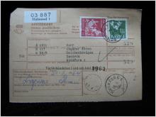 Adresskort med stämplade frimärken - 1964 - Halmstad till Munkfors