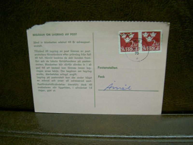 Paketavi med stämplade frimärken - 1970 - Åmål