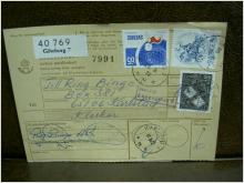 Paketavi med stämplade frimärken - 1972 - Göteborg 7 till Karlstad 1