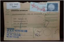 Poststämplat  adresskort med  frimärken - Storfors  - Karlstad