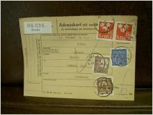 Paketavi med 5 st stämplade frimärken - 1962 - Kumla till Munkfors