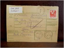 Frimärke  på adresskort - stämplat 1962 - Bandhagen 1 - Munkfors 1