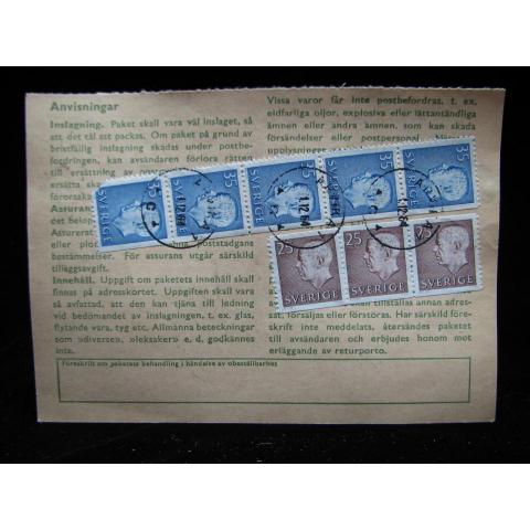 Adresskort med stämplade frimärken - 1964 - Arvika till Kristinehamn