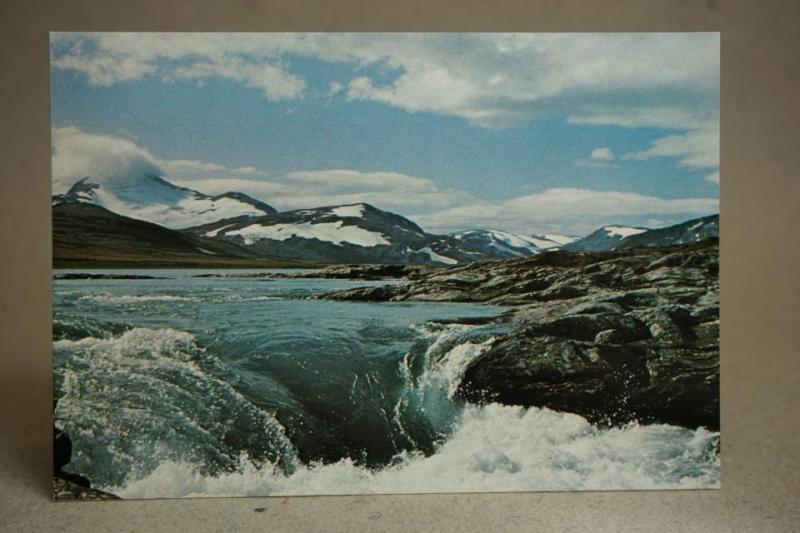 Vykort - Vy Sårjasjaure Söder Staloluokta Padjelanta Nationalpark 1993