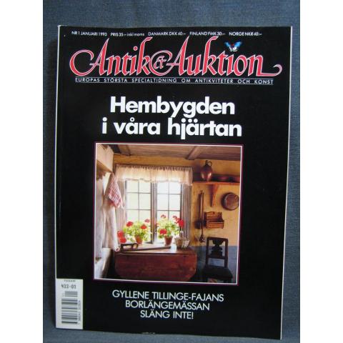 Antik & Auktion Nr. 1 Januari 1993 / Med olika intressanta artiklar och bilder