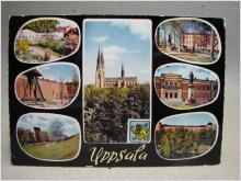 Flerbild Vyer över Uppsala Uppland Äldre oskrivit vykort