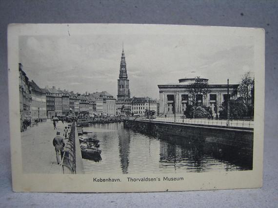 Vy Köbenhavn Folkliv 1924 skrivet gammalt vykort