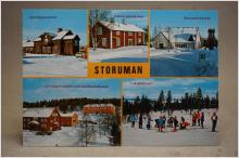 Folkliv samt vyer Centrum Storuman Lappland Oskrivet Äldre vykort