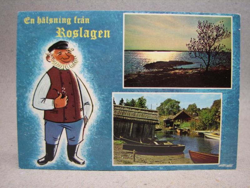 Vyer från Roslagen 1971 Harry Lange Uppland Äldre skrivit vykort