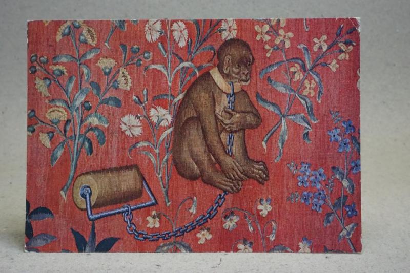 The Monkey Oskrivet kort av fin konst