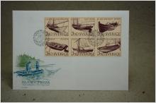FDC Inlandest Båtar 29 1 1988 Fint stämplat på 6 frimärken