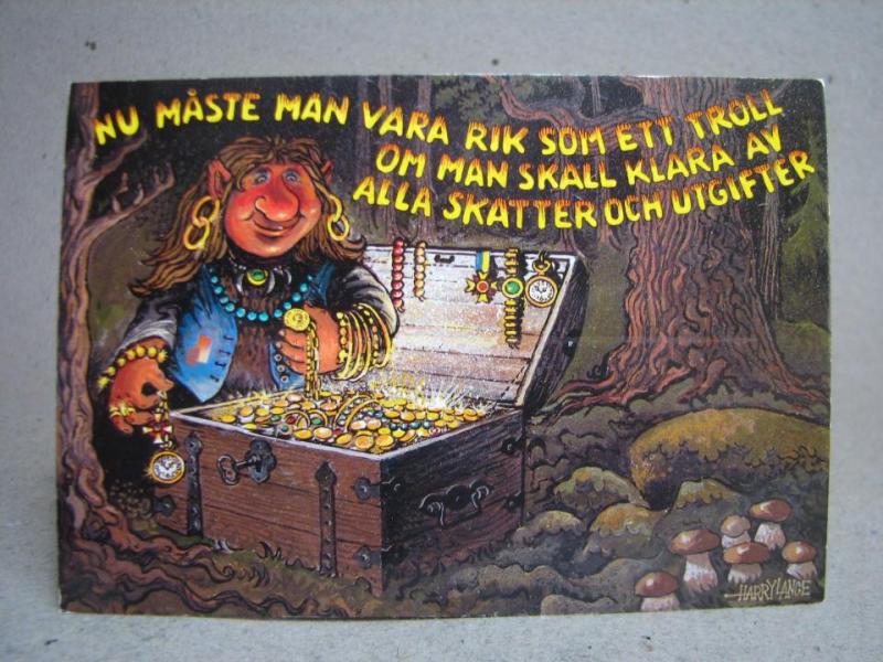 Troll - Harry Lange  - Oskrivet fint vykort