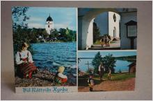 Rättvik kyrka folkliv  Dalarna  - skrivet äldre vykort 1977