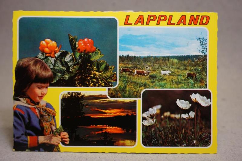 Lappland - skrivet äldre vykort 1981