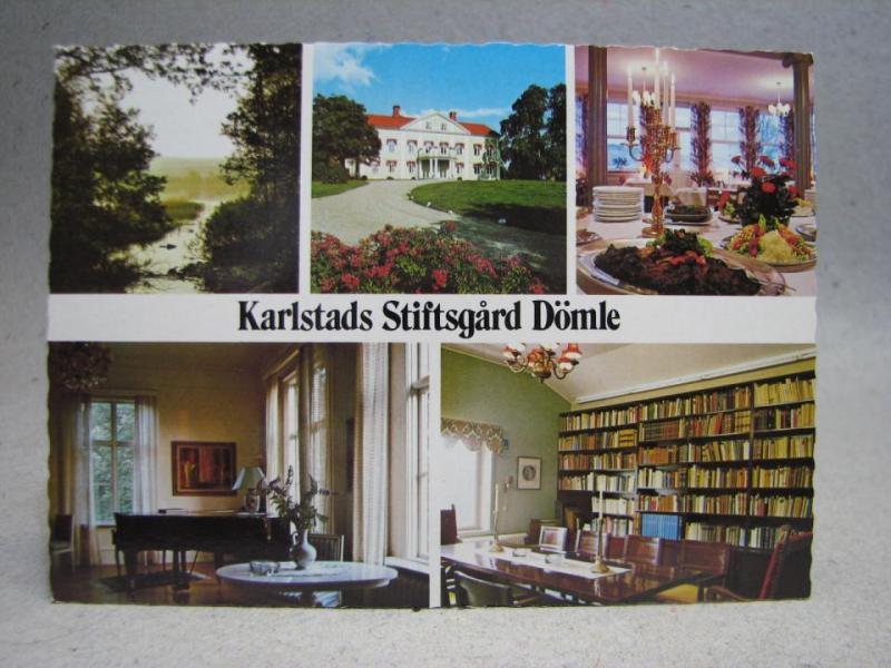 Flerbild Vyer Karlstads Stiftsgård Dömle Värmland Oskrivet äldre vykort