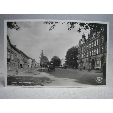 Yxhammargatan Gamla bilar Borås Västergötland Oskrivet Gammalt vykort