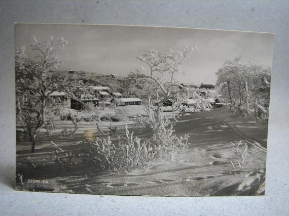 Vintervy från Storlien 1941 Jämtland skrivet gammalt vykort