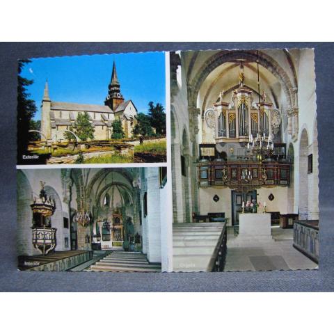 Vykort oskrivet Varnhems klosterkyrka