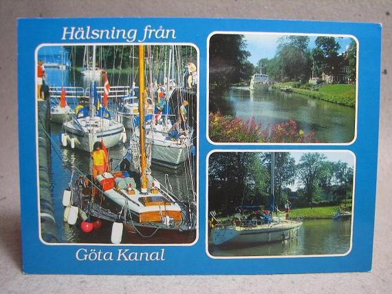 Göta Kanal Västergötland Oskrivet äldre vykort
