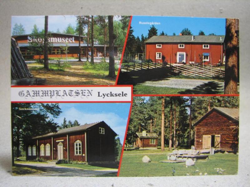 Vyer från Gammplatsen Lycksele Lappland skrivet Äldre vykort