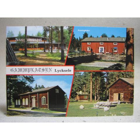 Vyer från Gammplatsen Lycksele Lappland skrivet Äldre vykort
