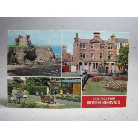 Folkliv North Berwick 1976 Skrivet gammalt vykort
