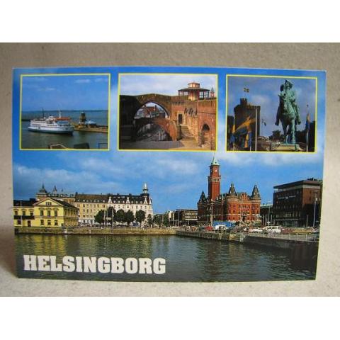 Flerbild Helsingborg Oskrivet äldre vykort