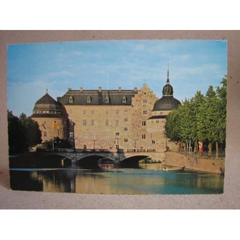 Slottet Örebro Närke skrivet äldre vykort