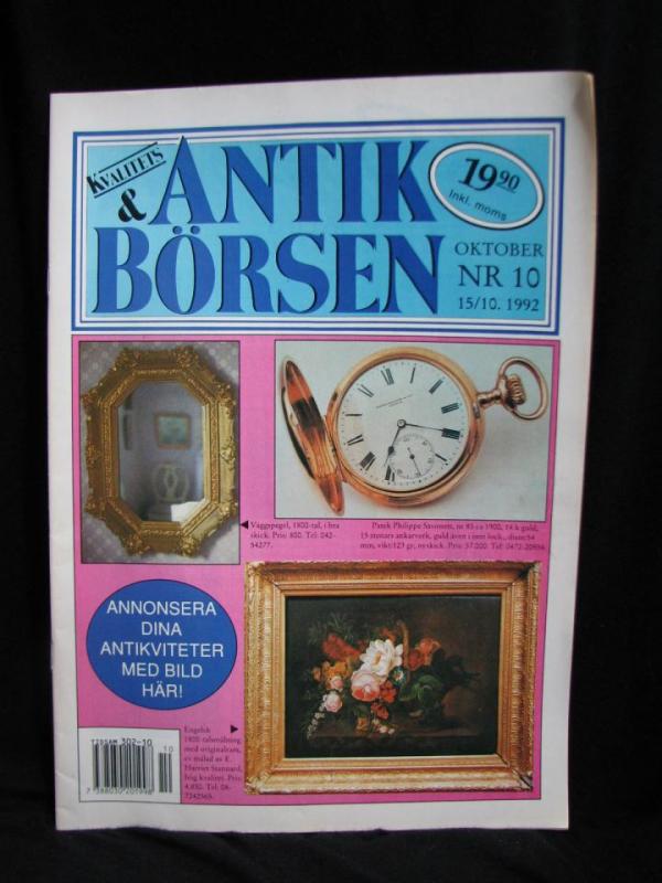 Antikbörsen Nr. 10 Oktober 1992 / köp sälj byt m.m.