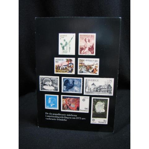 De 10 populäraste frimärkena 1975
