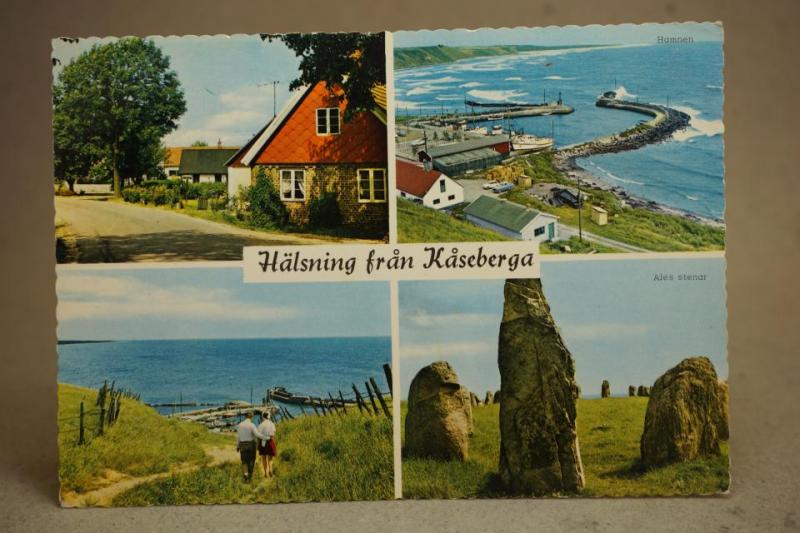 Hamnen samt vyer från Kåseberga Oskrivet äldre vykort