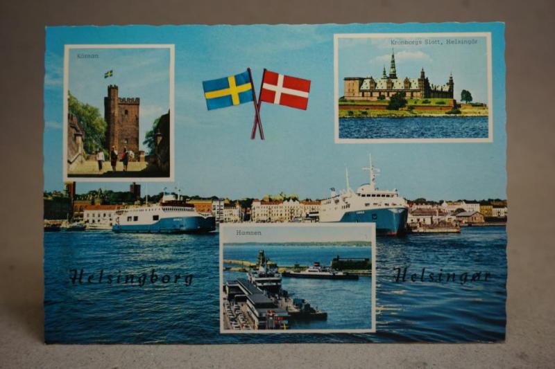 Fartyg och Vyer från Helsingborg 1977 Skrivet äldre vykort