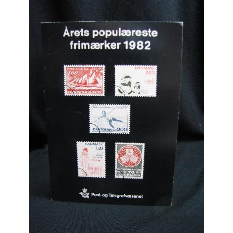 Årets populaereste Frimaerker 1982 Danmark