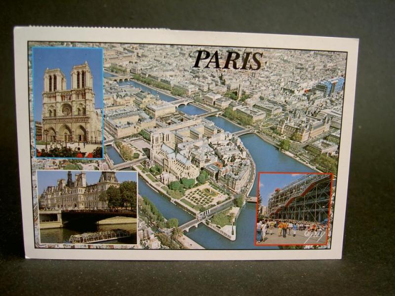 Vykort Frankrike Paris Flerbildskort