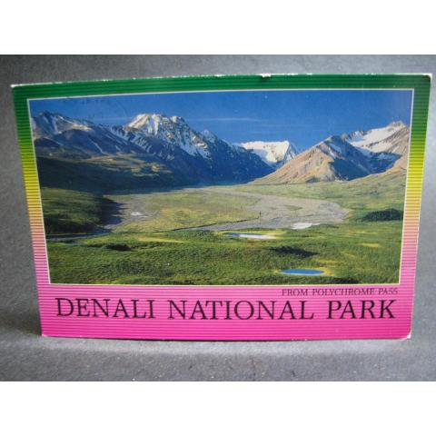 Vykort USA Denali nationalpark i Alaska