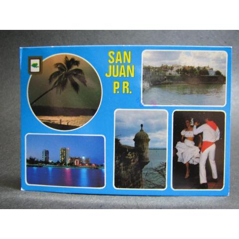 Vykort USA Flerbildskort San Juan i Puerto Rico