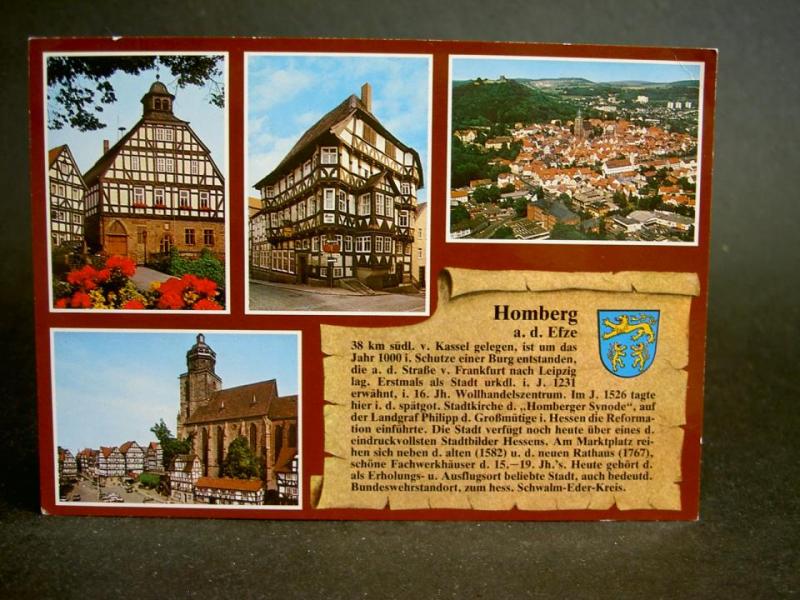 Vykort Tyskland Homberg Flerbildskort