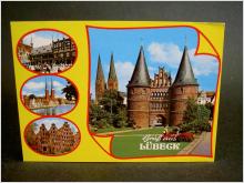 Vykort Tyskland Lübeck Flerbildskort
